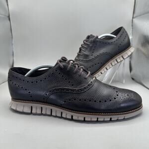 Cole Haan Zerogrand Wingtip Oxford Shoes Mens 10.5M Java Brown Leather Brogue